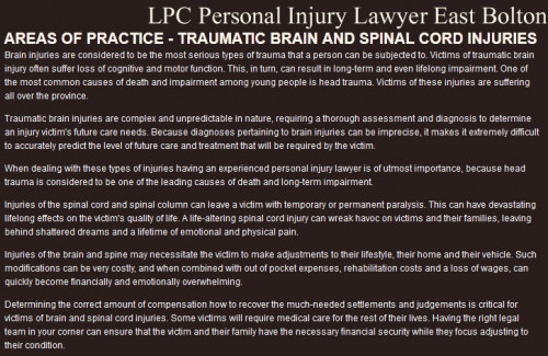 LPC Personal Injury Lawyer
206-6 Queen St N
Bolton, ON L7E 1C8
(800) 965-3402

https://lpclaw.ca/bolton-personal-injury-lawyer/
