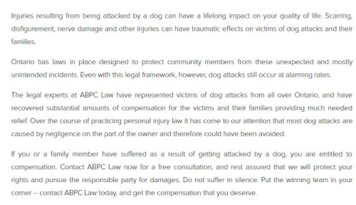 ABPC Personal Injury Lawyer
565 Trillium Drive Unit #6
Kitchener, ON N2R 1J4
(519) 804-2429

https://abpclaw.ca/kitchener-personal-injury-lawyer.html